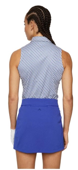 J.Lindeberg Dena Print Sleeveless women's top, tour geo moonbeam