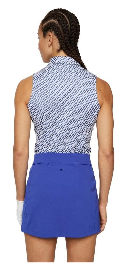 J.Lindeberg Dena Print Sleeveless women's top, tour geo moonbeam