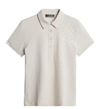 J.Lindeberg Alaya Jacquard women's polo, moonbeam