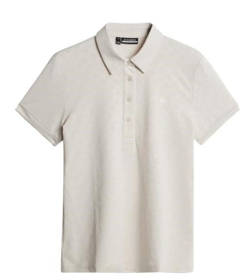 J.Lindeberg Alaya Jacquard women's polo, moonbeam