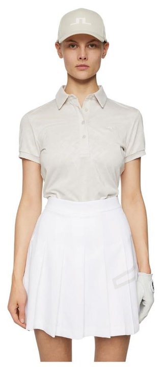J.Lindeberg Alaya Jacquard women's polo, moonbeam
