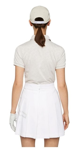 J.Lindeberg Alaya Jacquard women's polo, moonbeam