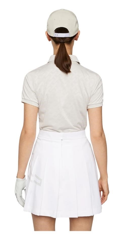 J.Lindeberg Alaya Jacquard women's polo, moonbeam