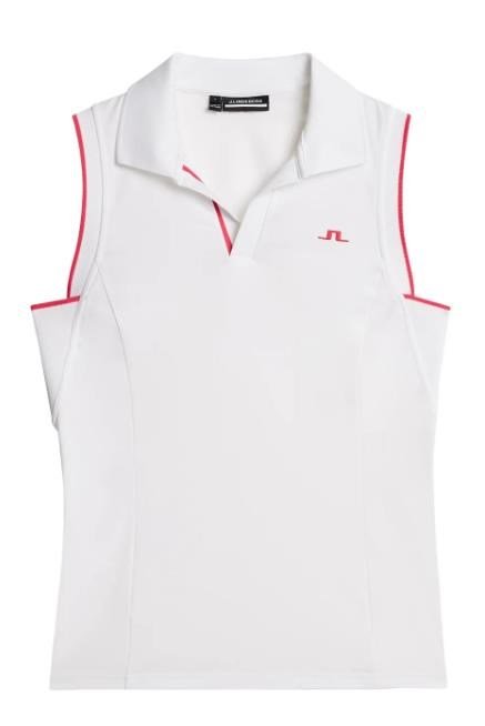 J.Lindeberg Viola Sleeveless women's polo, white