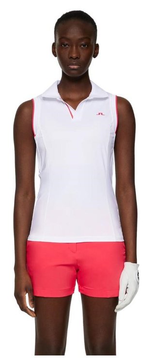 J.Lindeberg Viola Sleeveless women's polo, white