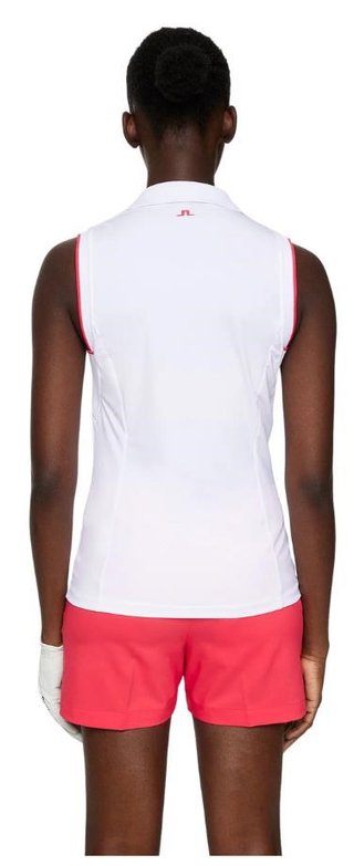 J.Lindeberg Viola Sleeveless women's polo, white
