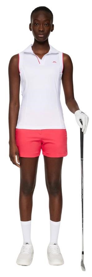 J.Lindeberg Viola Sleeveless women's polo, white
