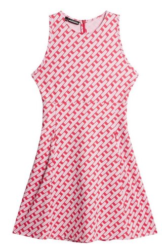 J.Lindeberg Cora Print women's dress, tour geo pink
