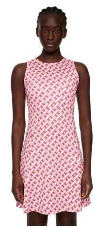 J.Lindeberg Cora Print women's dress, tour geo pink
