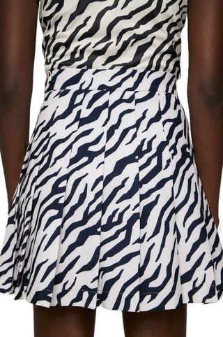 J.Lindeberg Adina Print women's golf skirt, tour tiger moonbeam