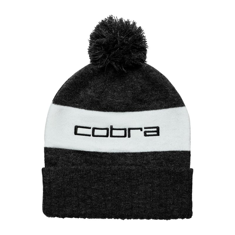 Cobra Pom Beanie winter hat, puma black/white glow