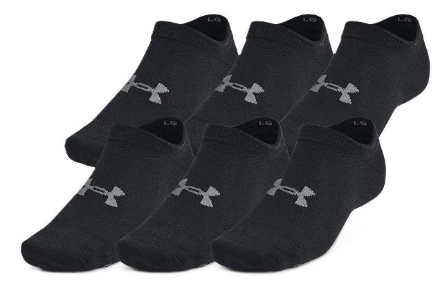 Under Armour Essential No Show unisex socks (6 Pairs), black
