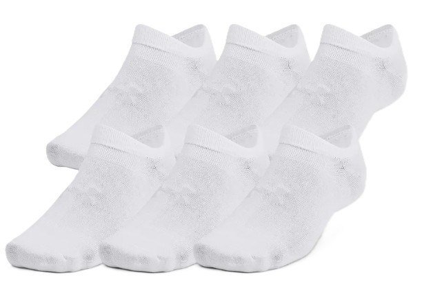 Under Armour Essential No Show unisex socks, white