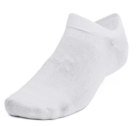 Under Armour Essential No Show unisex socks, white