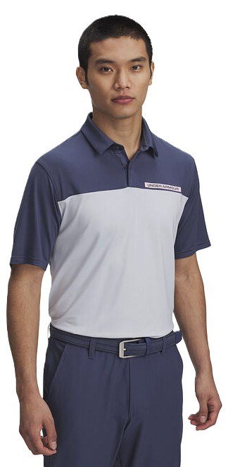 Under Armour T2G Color Block men's polo, downpour gray