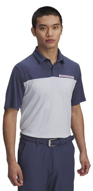 Under Armour T2G Color Block men's polo, downpour gray
