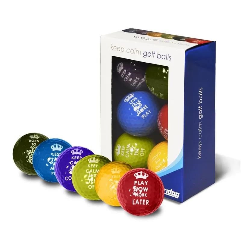 Longridge Keep Calm golf balls, mix barev