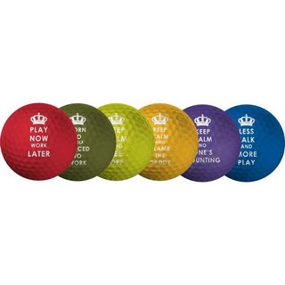 Longridge Keep Calm golf balls, mix barev