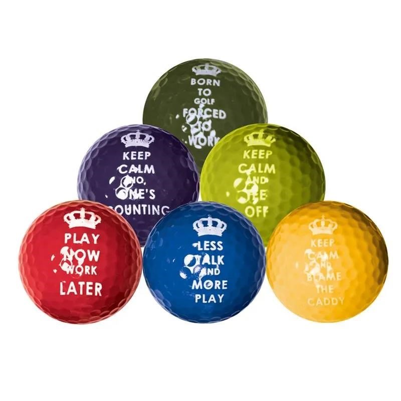 Longridge Keep Calm golf balls, mix barev
