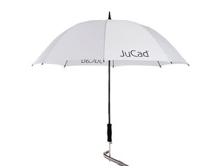 JuCad Telescopic Golf Umbrella 68" with Pin, White
