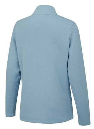 PING Lyla half zip ribbed ladies fleece, sky blue marl