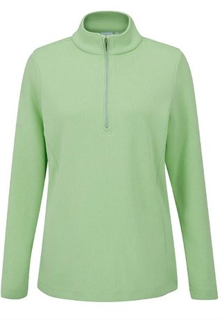 PING Lyla Half Zip Ribbed ladies fleece, mint marl