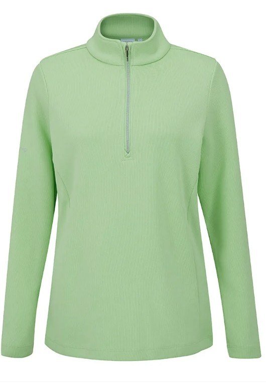 PING Lyla Half Zip Ribbed ladies fleece, mint marl