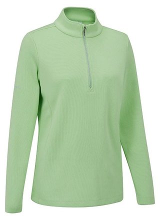 PING Lyla Half Zip Ribbed ladies fleece, mint marl