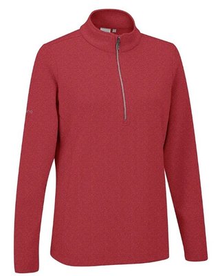PING Lyla Half Zip Ribbed ladies fleece, rich red marl