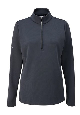 PING Lyla Half Zip Ribbed ladies fleece, navy