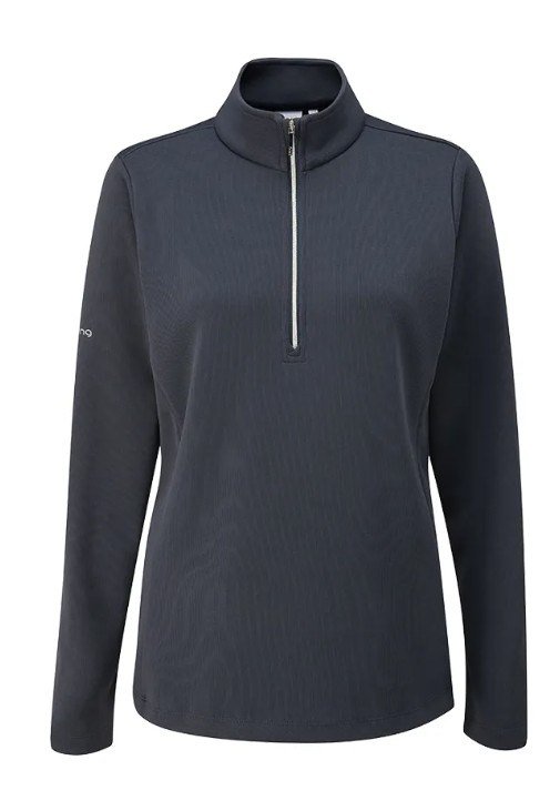 PING Lyla Half Zip Ribbed ladies fleece, navy