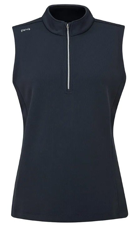 PING Lyla half zip ladies vest, navy