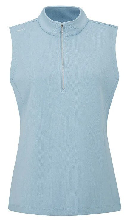 PING Lyla Half Zip ladies vest, blue marl