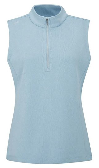 PING Lyla Half Zip ladies vest, blue marl