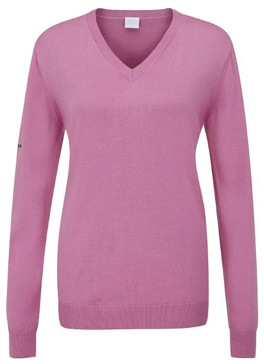 PING Tatton ladies v-neck sweater, pink