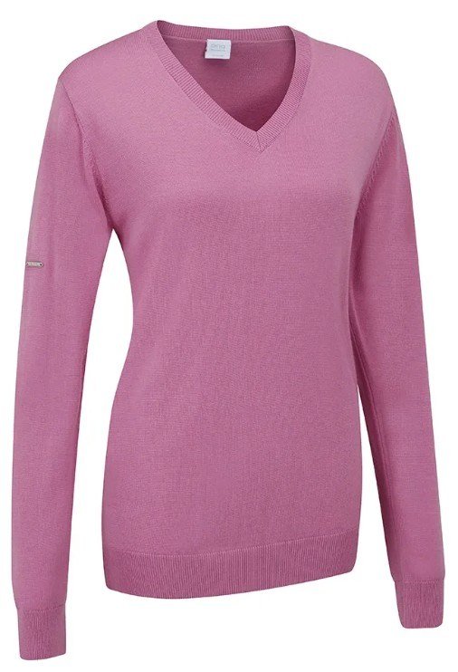 PING Tatton ladies v-neck sweater, pink