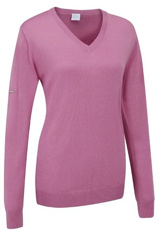 PING Tatton ladies v-neck sweater, pink