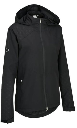 PING Milli Hooded waterproof women's jacket, black