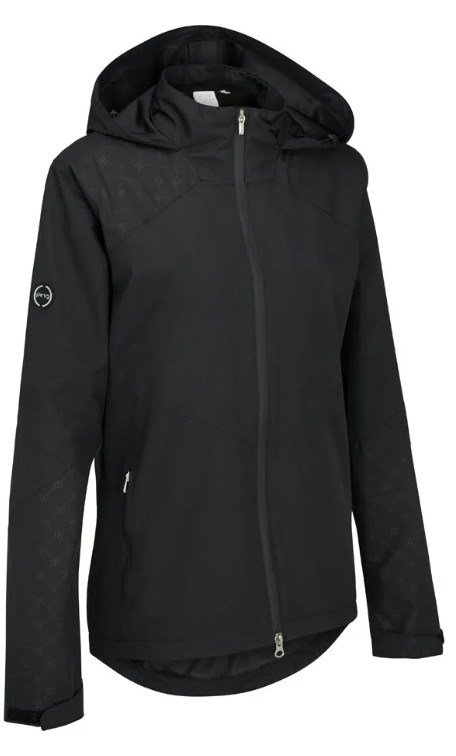 PING Milli Hooded waterproof women's jacket, black