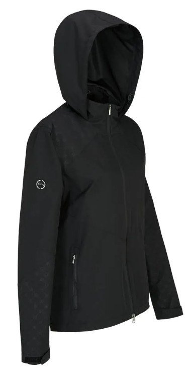 PING Milli Hooded waterproof women's jacket, black