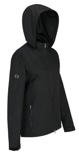 PING Milli Hooded waterproof women's jacket, black