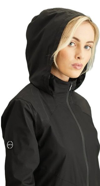 PING Milli Hooded waterproof women's jacket, black