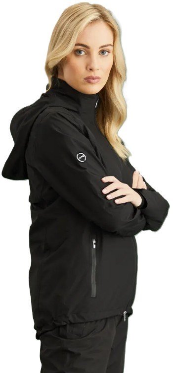 PING Milli Hooded waterproof women's jacket, black