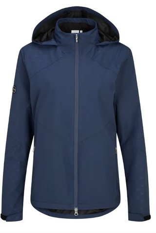 PING Milli Hooded waterproof ladies jacket, oxford blue