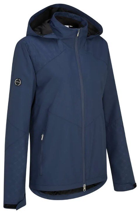 PING Milli Hooded waterproof ladies jacket, oxford blue