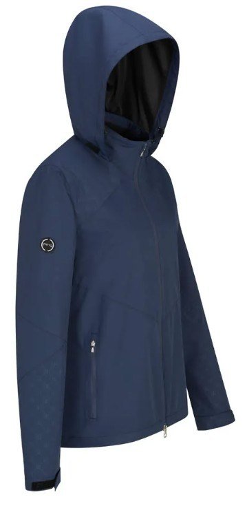 PING Milli Hooded waterproof ladies jacket, oxford blue
