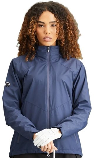 PING Milli Hooded waterproof ladies jacket, oxford blue
