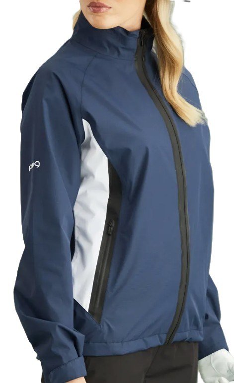 PING Stevie waterproof ladies jacket, blue/white
