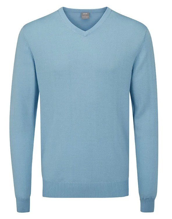 PING Sullivan V-Neck men's sweater, sky blue