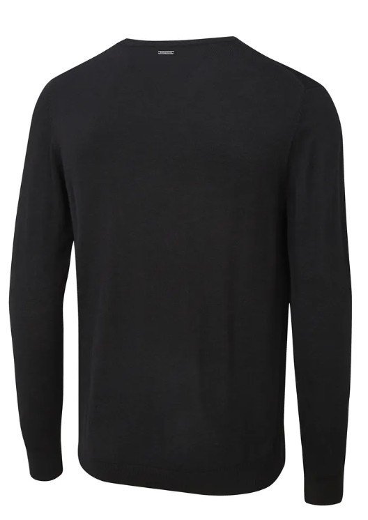 PING Sullivan mens V neck sweater, black